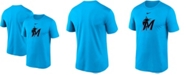 Nike Men's Blue Miami Marlins Large Logo Legend Performance T-shirt